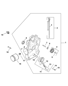 Kohler Efi Engine Oil Pan And Lubrication Diagram and Parts List for 465 4X4-EFI-1I029Z-1H020Z-37BMD710 Cub Cadet Lawn Tractor Accessories